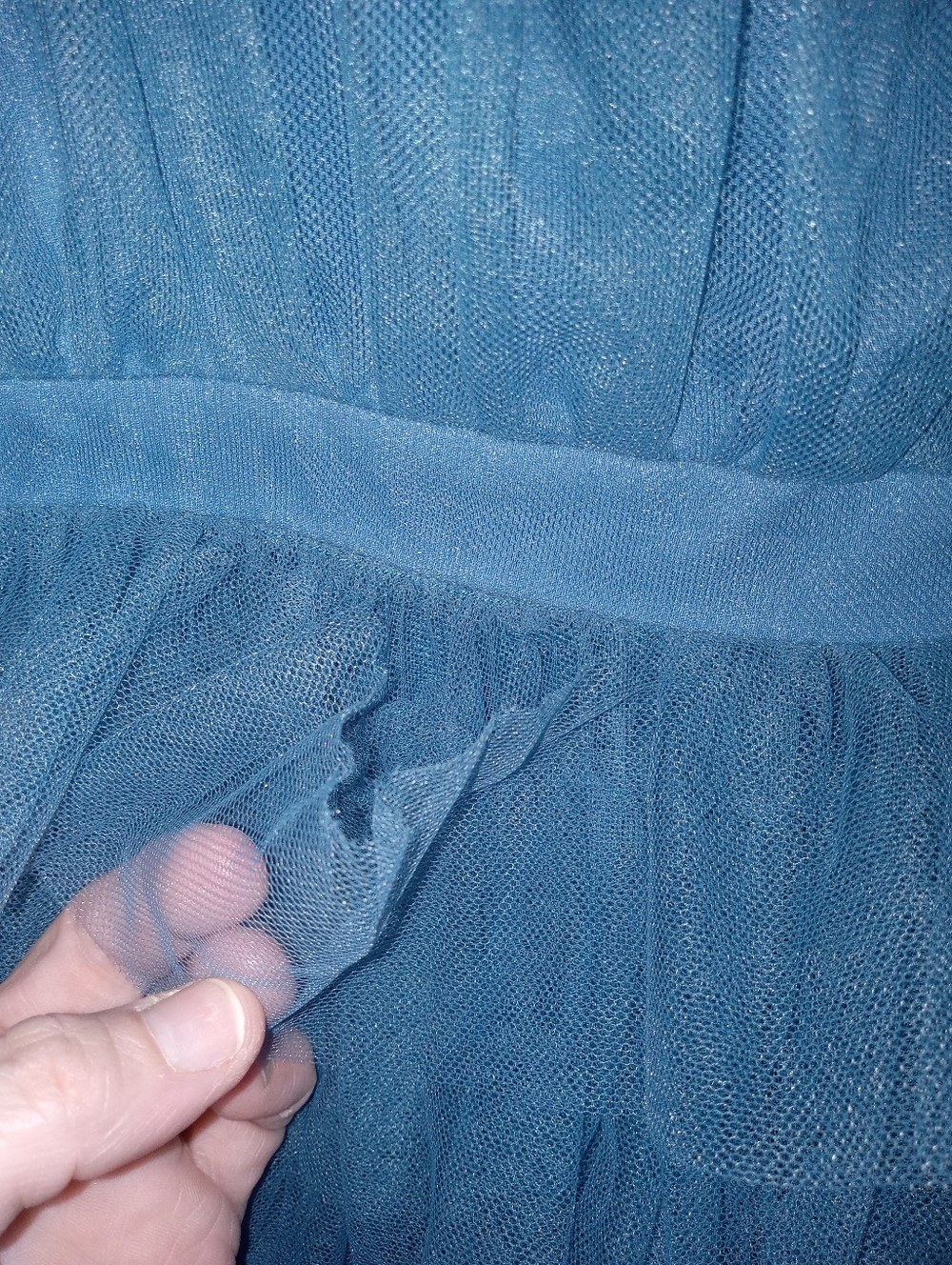 Ivy City Co Blue Tulle Maxi Dress - Picture 6 of 6
